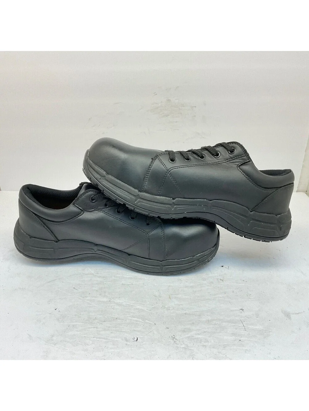 Dakota Men's Lace-Up Steel Toe Sport Oxford Shoes 3021 Black Leather Size 11M
